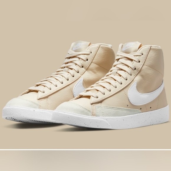 Nike Shoes - Nike Blazer 77’ Next Nature, cream and white leather women's 9 men's 7, youth 7
